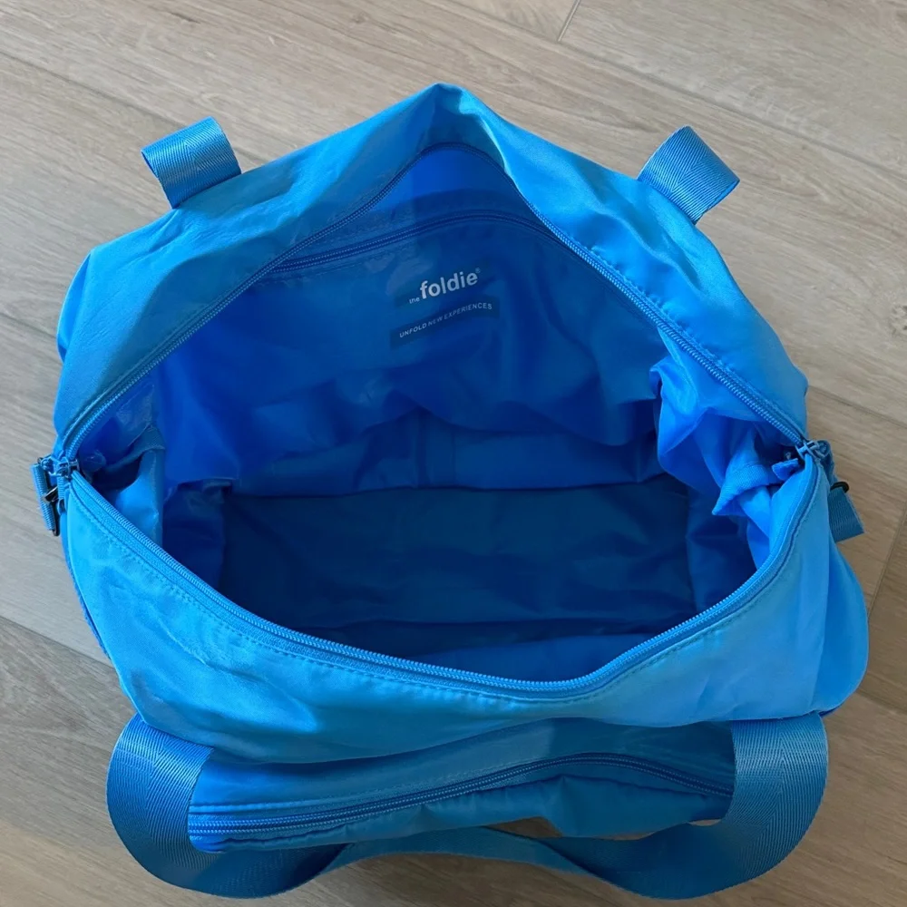 The Foldie Travel Bag in Azure Blue color - Picture 12 of 14